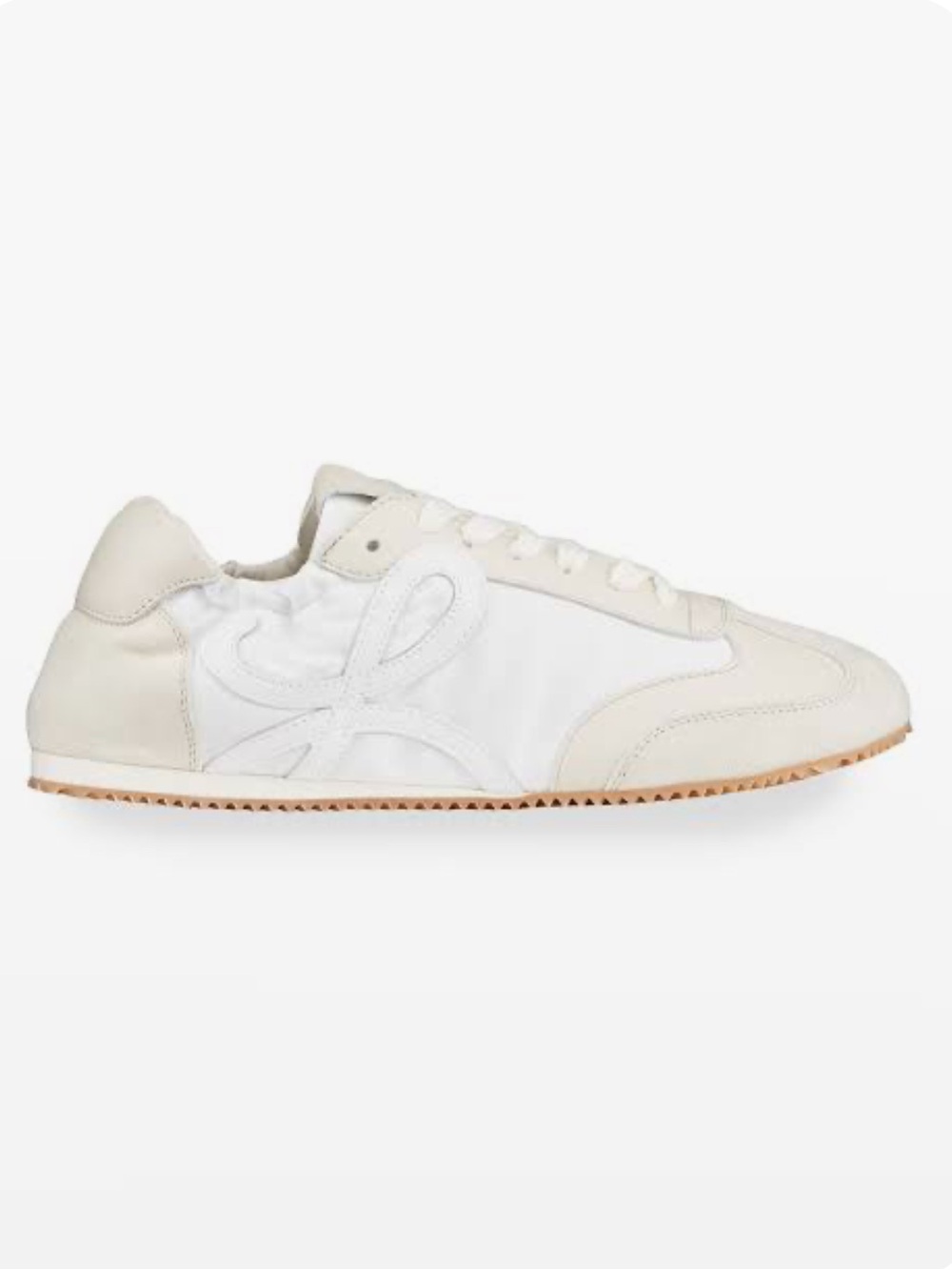 Loewe ballet runner sneakers flats 40 white gray leather suede - Picture 2 of 8